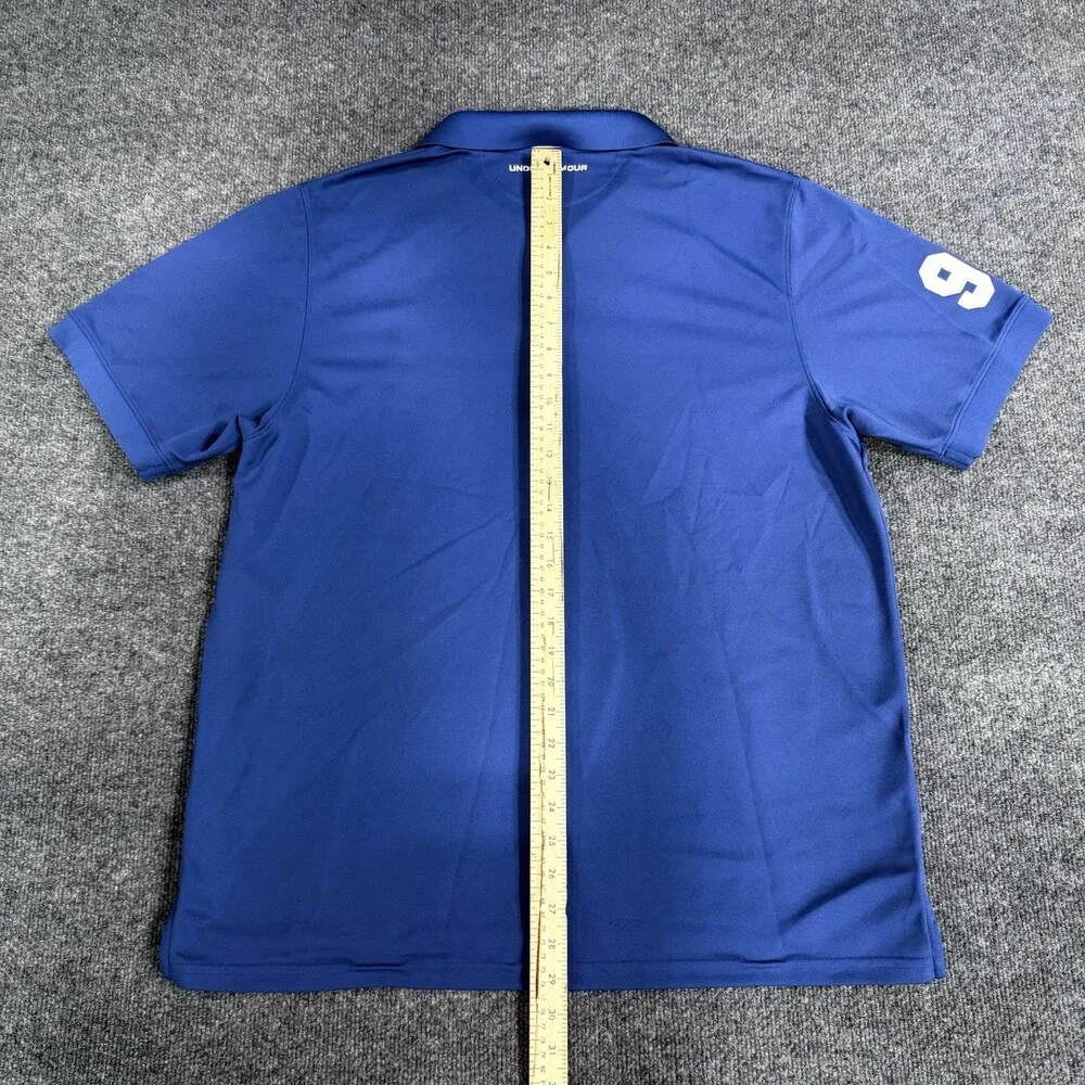 Under Armour Mens Performance Polo Size XL Royal Blue Team Issue #6 HeatGear